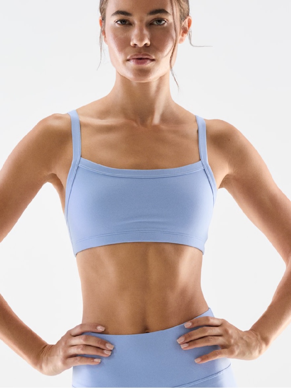 Aritzia Butter Tumbler Bra Top in Light Blue